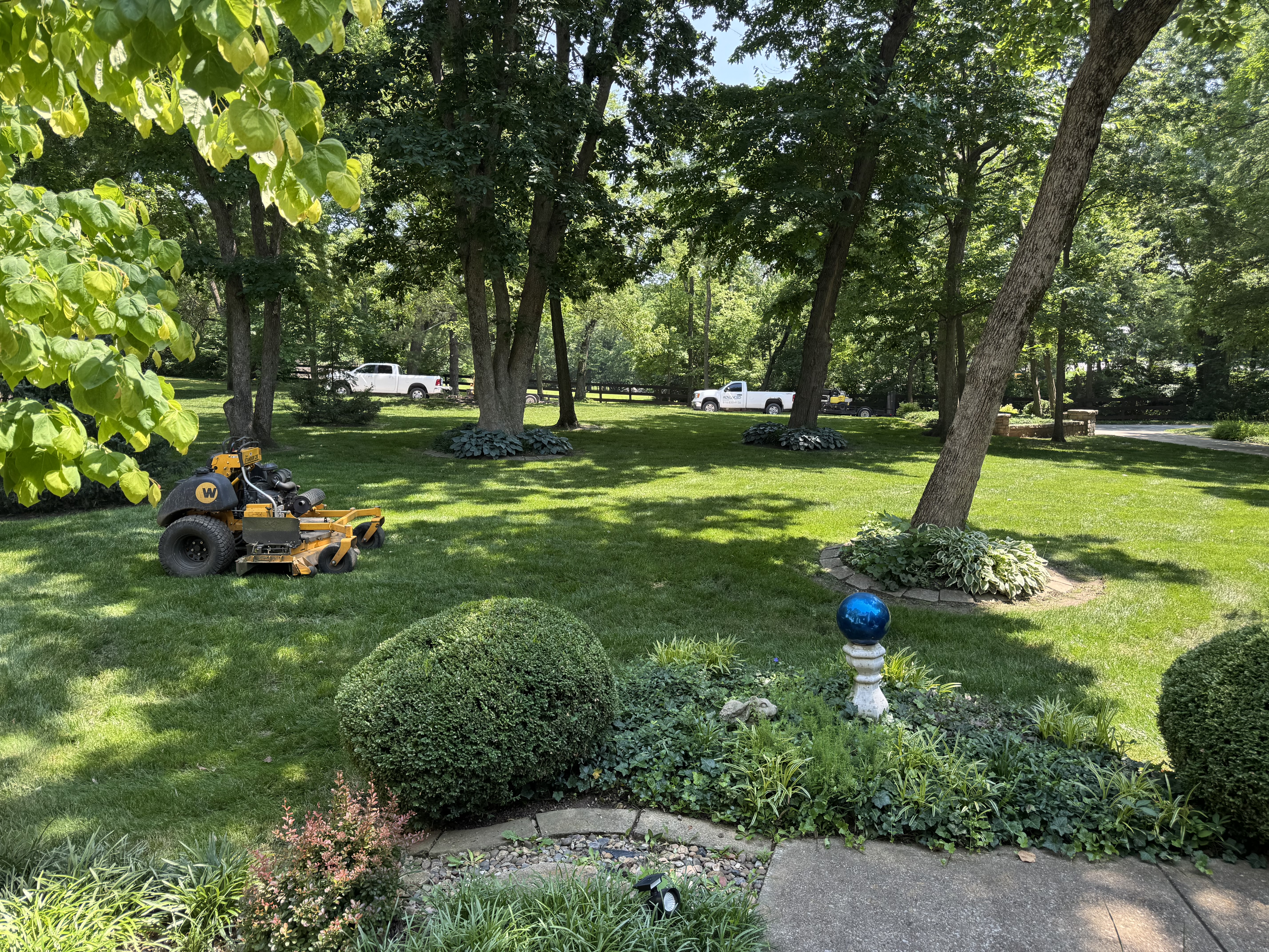 Commercial lawn care service