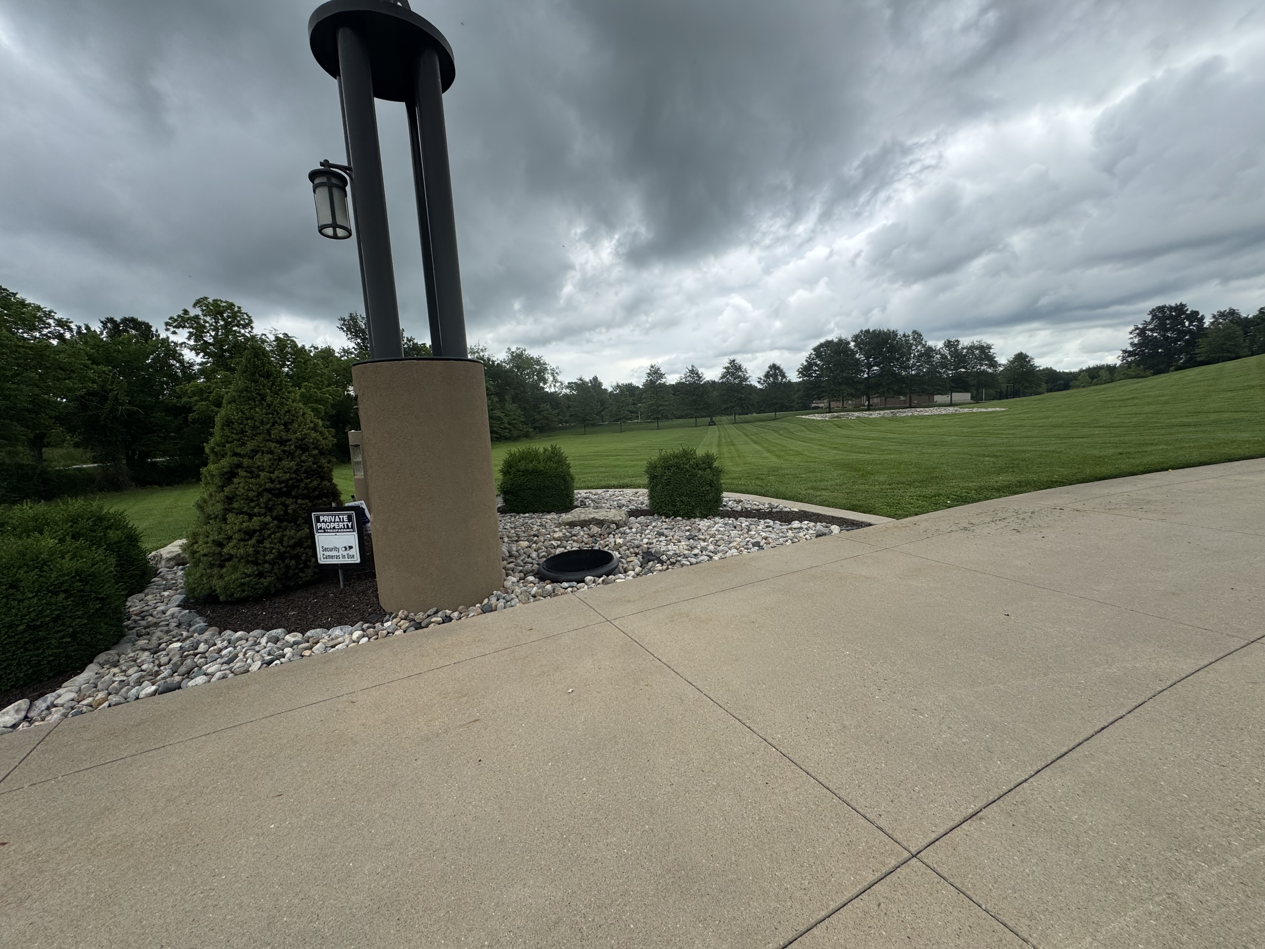 Professional lawn care work