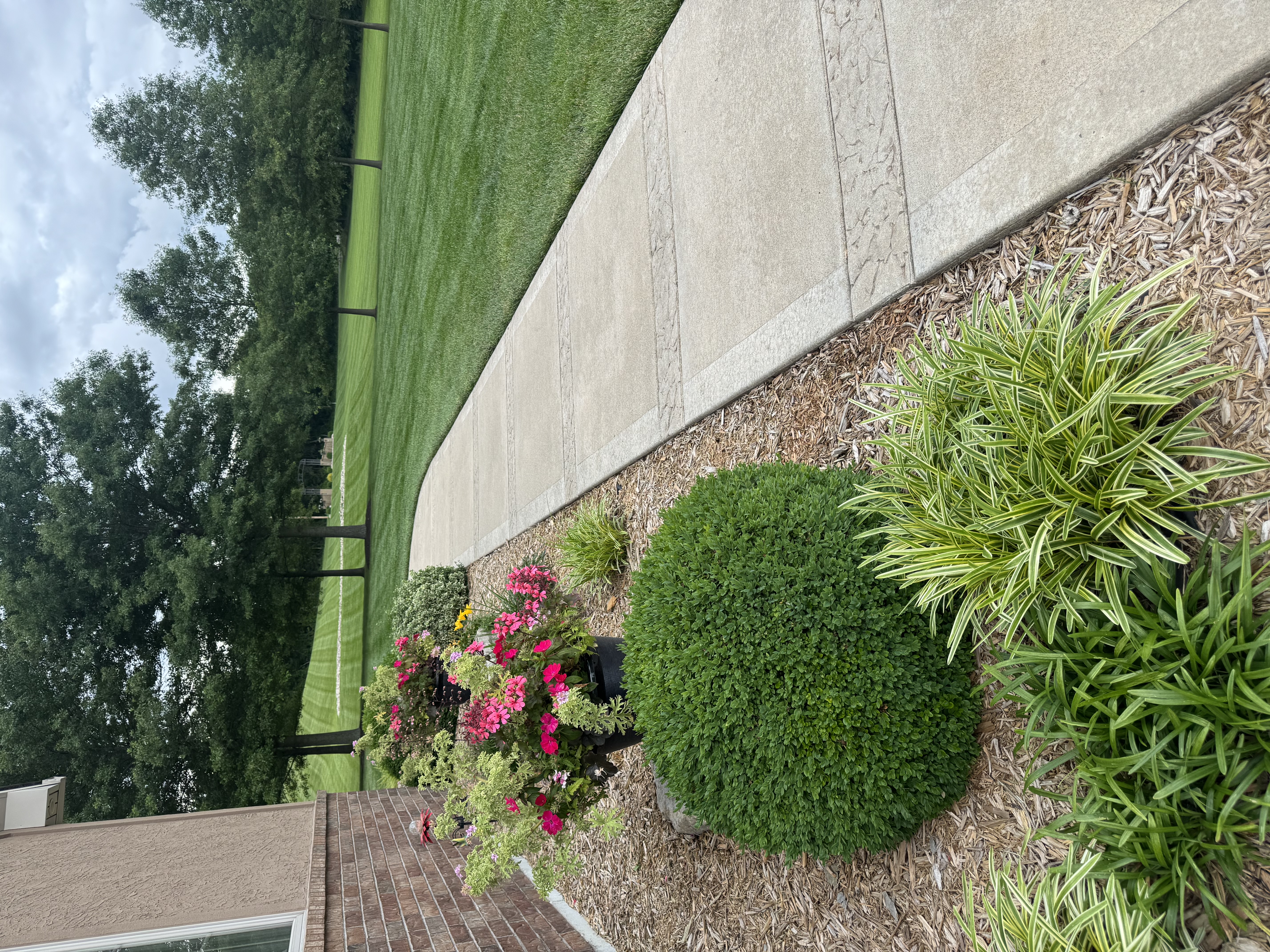 Residential lawn care work